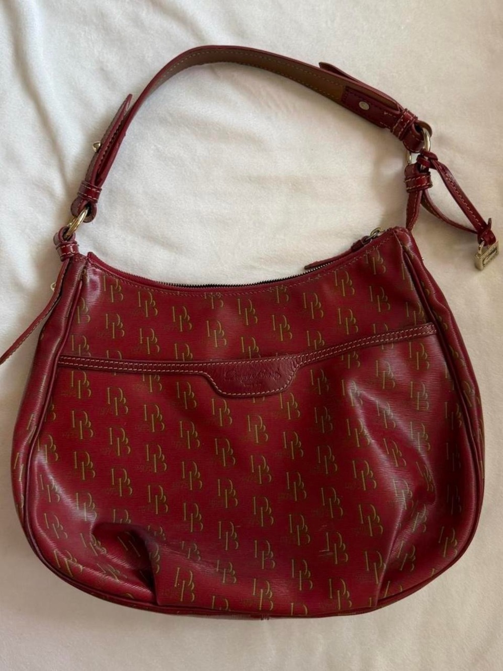 Dooney & Bourke Burgundy Signature Hobo Shoulder Bag
